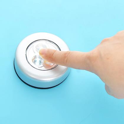 Imaginea din Lampă autoadezivă cu 3 LED-uri argintie