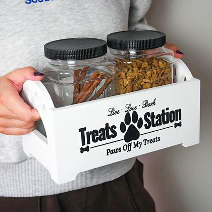 Imaginea din Recipient cu 2 containere pentru recompense pentru câini