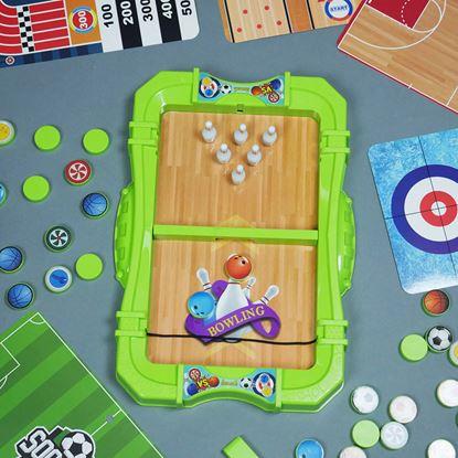 Imaginea Set de jocuri sportive de masă 6-în-1 – fotbal, baschet, curling, curse, popice, bowling