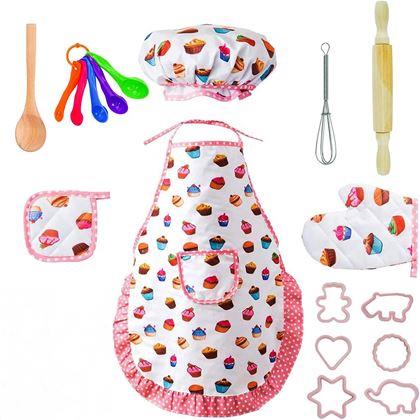 Imaginea din Set de patiserie pentru copii cu ustensile și șorț