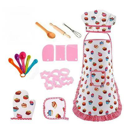 Imaginea din Set de patiserie pentru copii cu ustensile și șorț