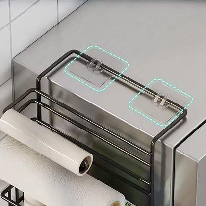 Imaginea din Organizer metalic pentru frigider negru