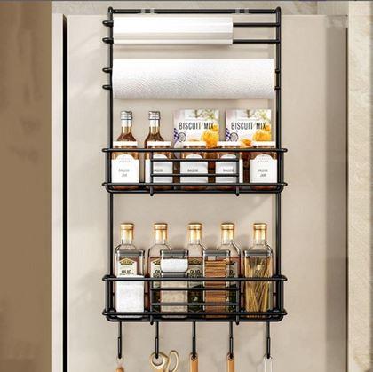 Imaginea din Organizer metalic pentru frigider negru