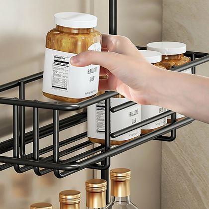 Imaginea din Organizer metalic pentru frigider negru