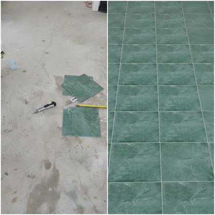 Imaginea din Placă autoadezivă 30x30 cm  -  marmură gri albastră