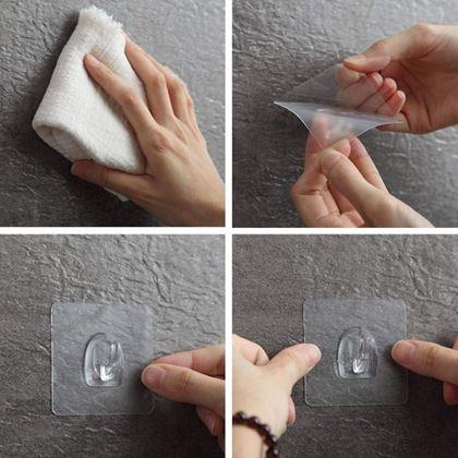 Imaginea din Cârlige lipicioase de uz casnic 10 bucăți