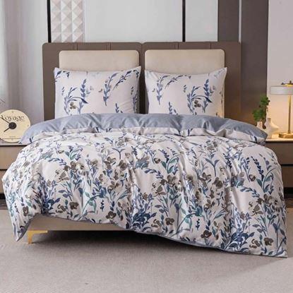Imaginea Lenjerie de pat din microfibră flanelată - eleganță florală