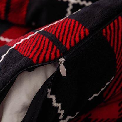 Imaginea Lenjerie din microfibră plușată - tartan