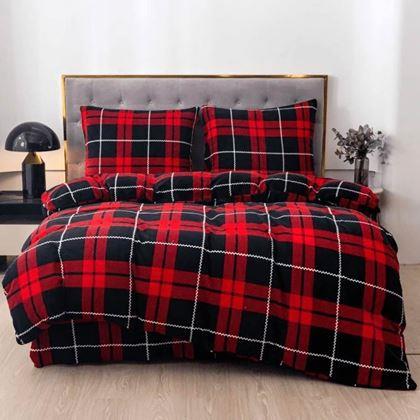 Imaginea din Lenjerie din microfibră plușată - tartan