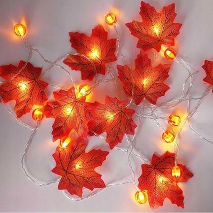 Imaginea din Ghirlandă cu lumină LED - frunze de toamnă