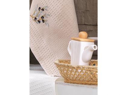 Imaginea din Set cadou de prosoape wafle 3 bucăți - măsline