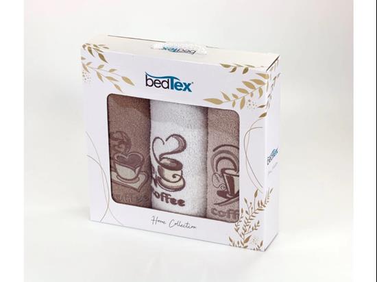 Imaginea din Set cadou prosoape frotir, 3 bucăți - cafea