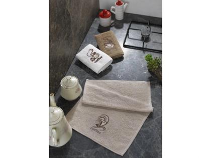 Imaginea din Set cadou prosoape frotir, 3 bucăți - cafea