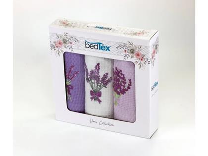 Imaginea din Set cadou de prosoape din vafe 3 bucăți - lavandă