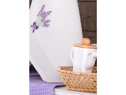 Imaginea din Set cadou de prosoape din vafe 3 bucăți - lavandă