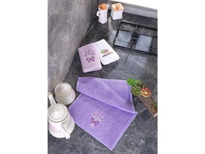 Imaginea din Set cadou de prosoape din frotir 3 bucăți - lavandă