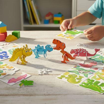 Imaginea din Puzzle 3D dinozauri, 25 piese