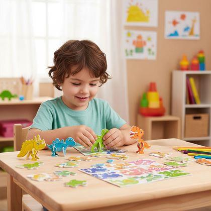 Imaginea din Puzzle 3D dinozauri, 25 piese