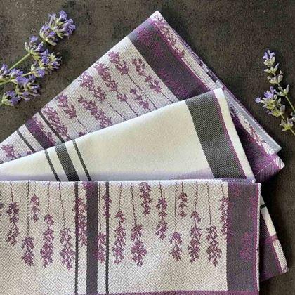 Imaginea din Set de 3 prosoape din bumbac extra absorbant - lavandă