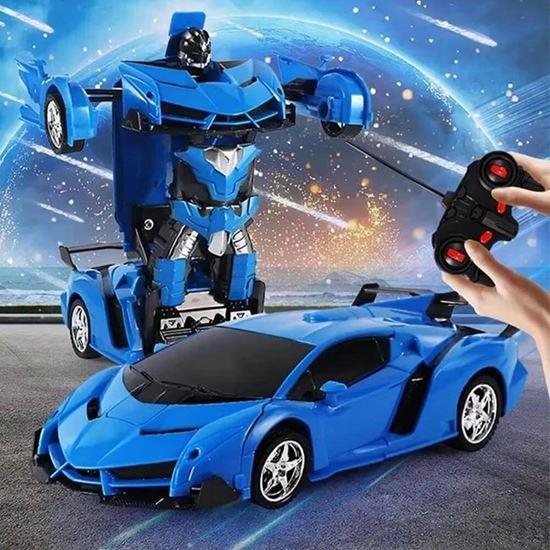 Imaginea din Mașinuță sport RC transformabilă cu telecomandă - albastre