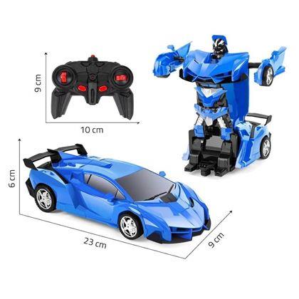 Imaginea din Mașinuță sport RC transformabilă cu telecomandă - albastre