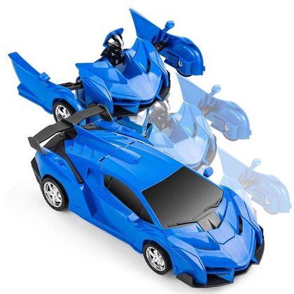 Imaginea din Mașinuță sport RC transformabilă cu telecomandă - albastre