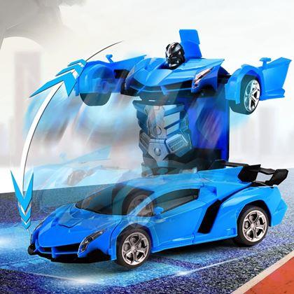 Imaginea din Mașinuță sport RC transformabilă cu telecomandă - albastre