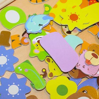 Imaginea din Tablă magnetică de lemn - animale