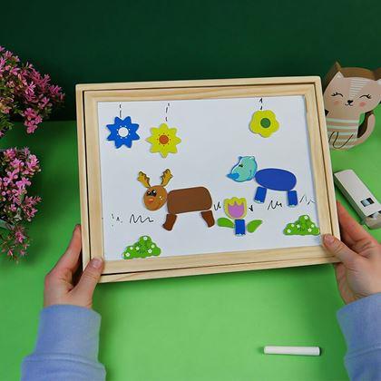 Imaginea din Tablă magnetică de lemn - animale