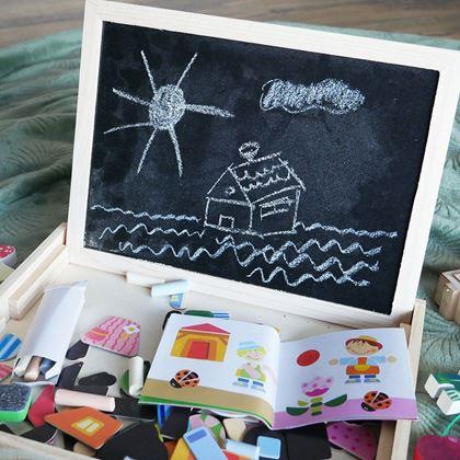 Imaginea din Tablă magnetică de lemn - figurine