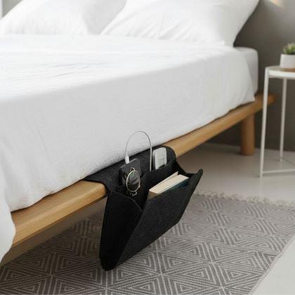 Imaginea din Organizator suspendat / buzunar pentru pat - negru