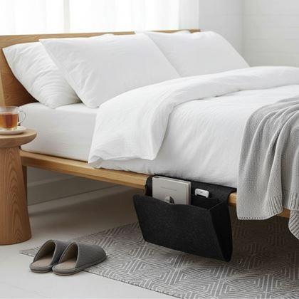 Imaginea din Organizator suspendat / buzunar pentru pat - negru