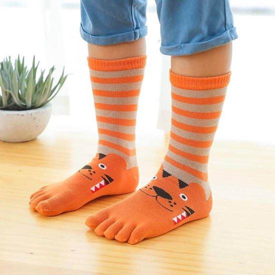 Imaginea din Șosete pentru copii cu degete - măr. 15-19 cm - tigrisor