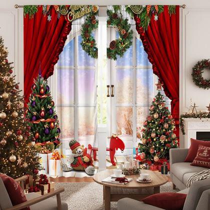 Imaginea din Perdele de Crăciun 2 buc 66x150 cm