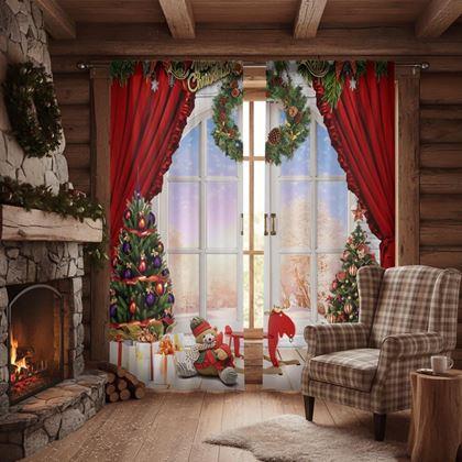 Imaginea din Perdele de Crăciun 2 buc 66x150 cm