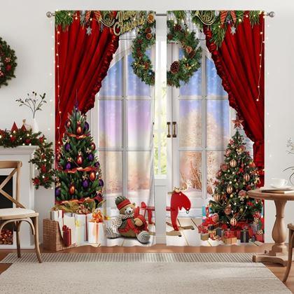 Imaginea din Perdele de Crăciun 2 buc 66x150 cm