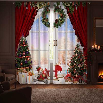 Imaginea din Draperii de Crăciun 2 buc 130x210 cm