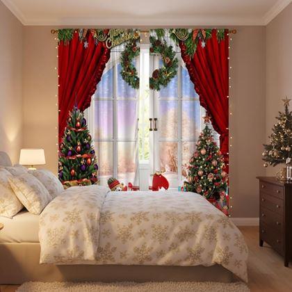 Imaginea din Draperii de Crăciun 2 buc 130x210 cm
