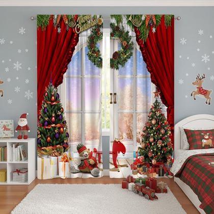 Imaginea din Draperii de Crăciun 2 buc 130x210 cm