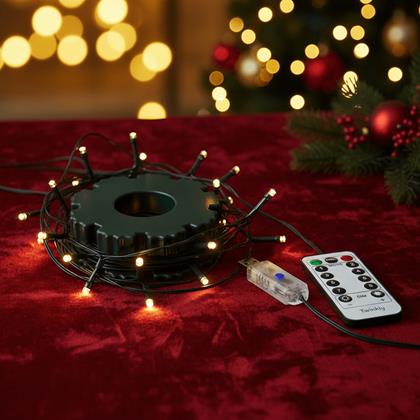 Imaginea din Iluminat LED de Crăciun cu telecomandă – fără încurcături, cu distribuție uniformă a luminițelor