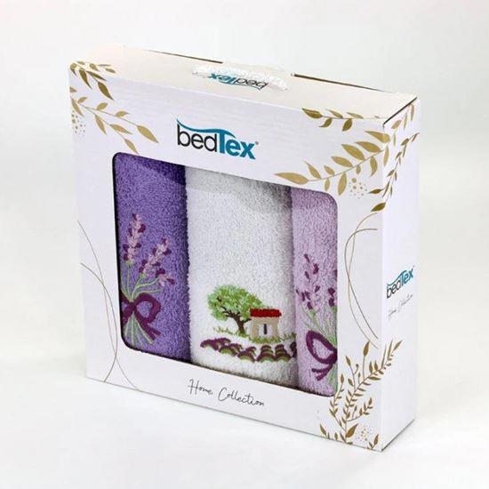 Imaginea din Set cadou de prosoape din frotir 3 bucăți - lavandă