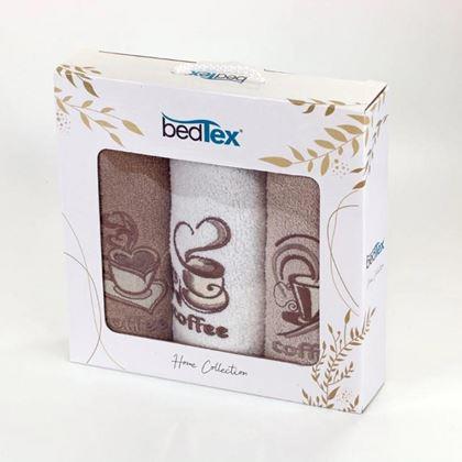 Imaginea din Set cadou prosoape frotir, 3 bucăți - cafea