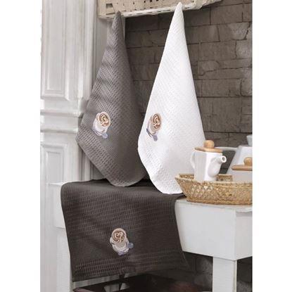 Imaginea Set cadou prosoape waffle 3 buc - cafea
