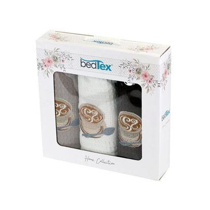 Imaginea Set cadou prosoape waffle 3 buc - cafea