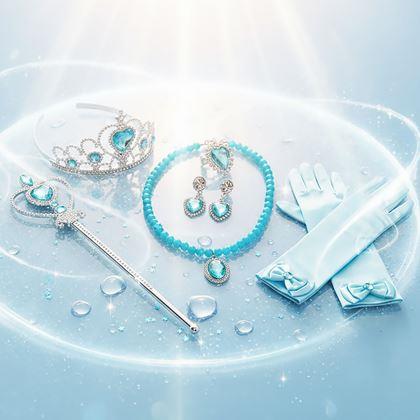 Imaginea din Set de accesorii pentru prințesă 6 buc  -  albastru