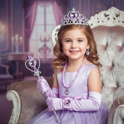 Imaginea din Set de accesorii pentru prințesă 6 buc  -  mov