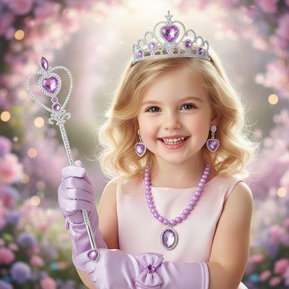 Imaginea din Set de accesorii pentru prințesă 6 buc  -  mov