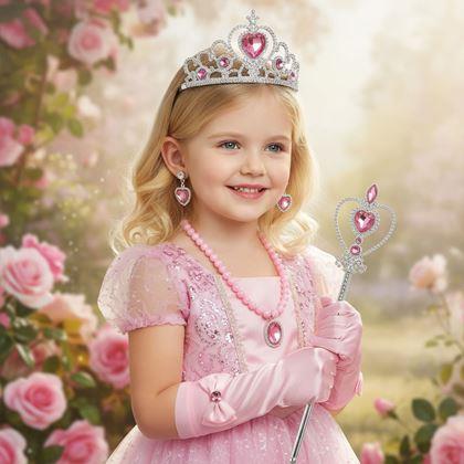 Imaginea din Set de accesorii pentru prințesă 6 buc  -  roz