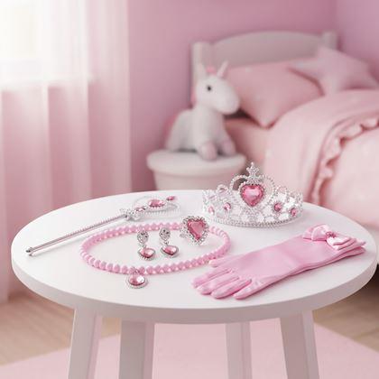 Imaginea din Set de accesorii pentru prințesă 6 buc  -  roz