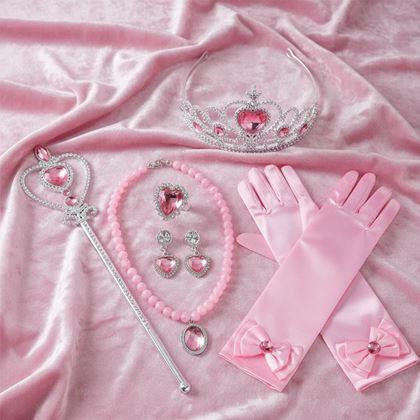 Imaginea din Set de accesorii pentru prințesă 6 buc  -  roz
